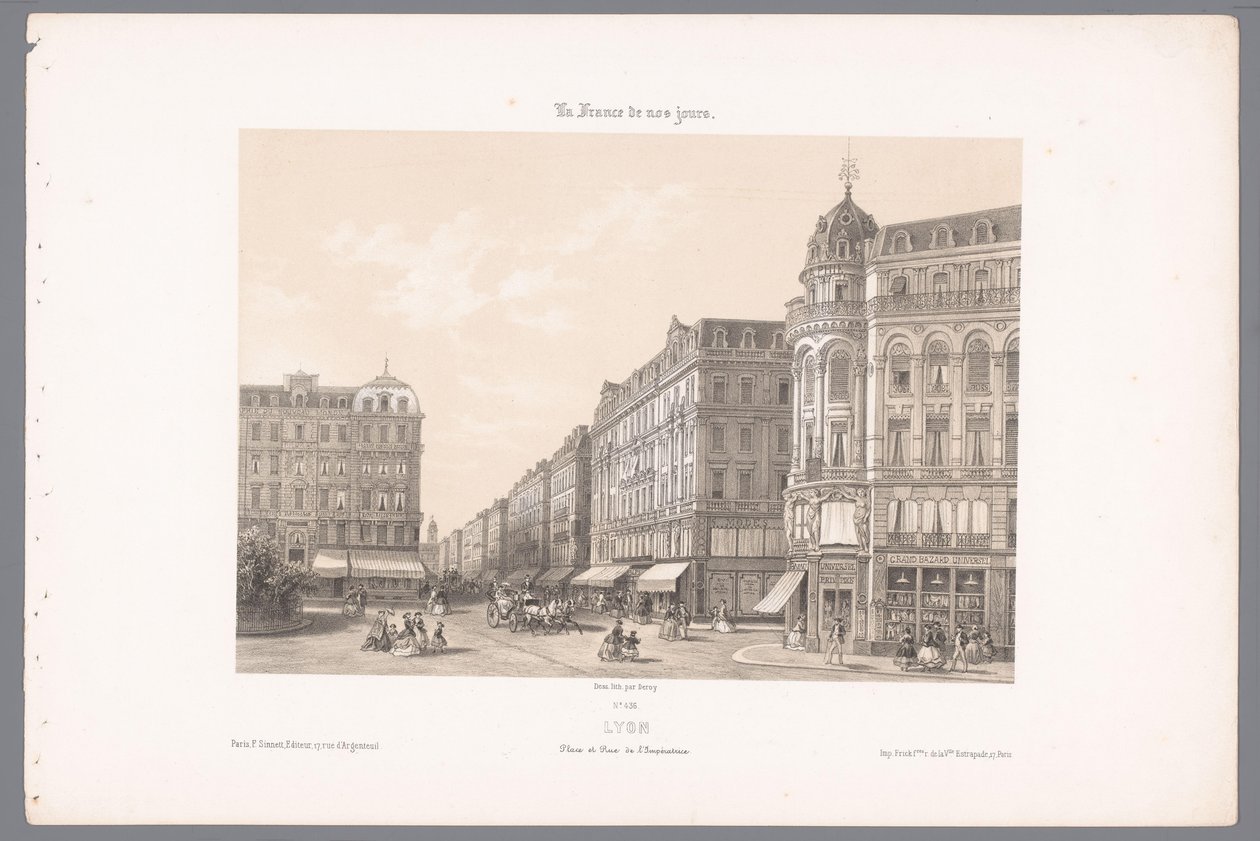Zicht op de Place en Rue de l