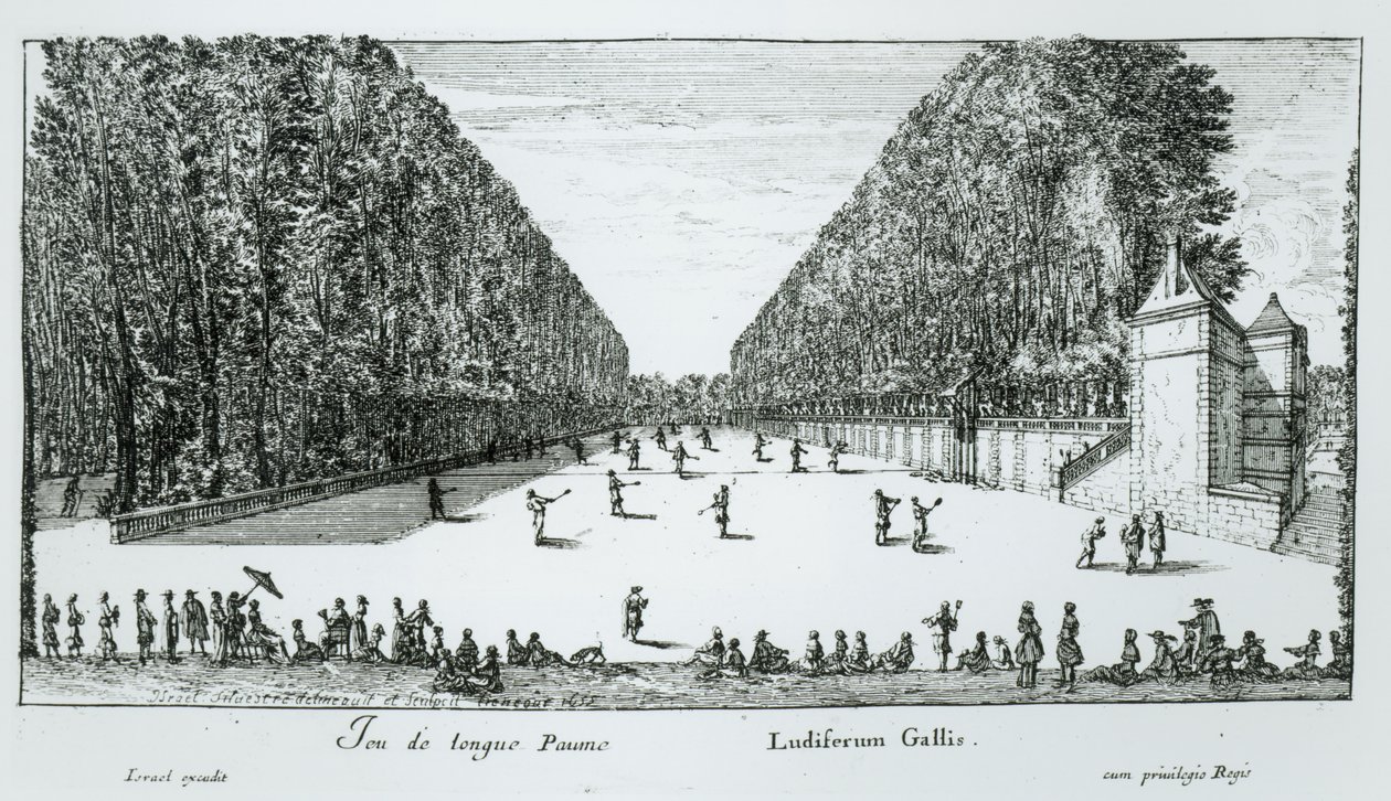 Gra w Longue Paume, 1655 autorstwa Israël Silvestre the Younger