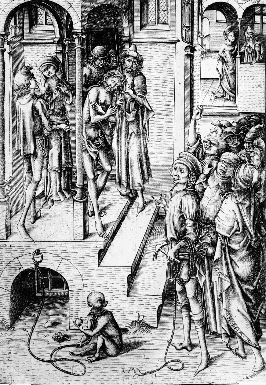 Chrystus ukazany ludowi, ok. 1475-85 autorstwa Israhel van Meckenem the younger