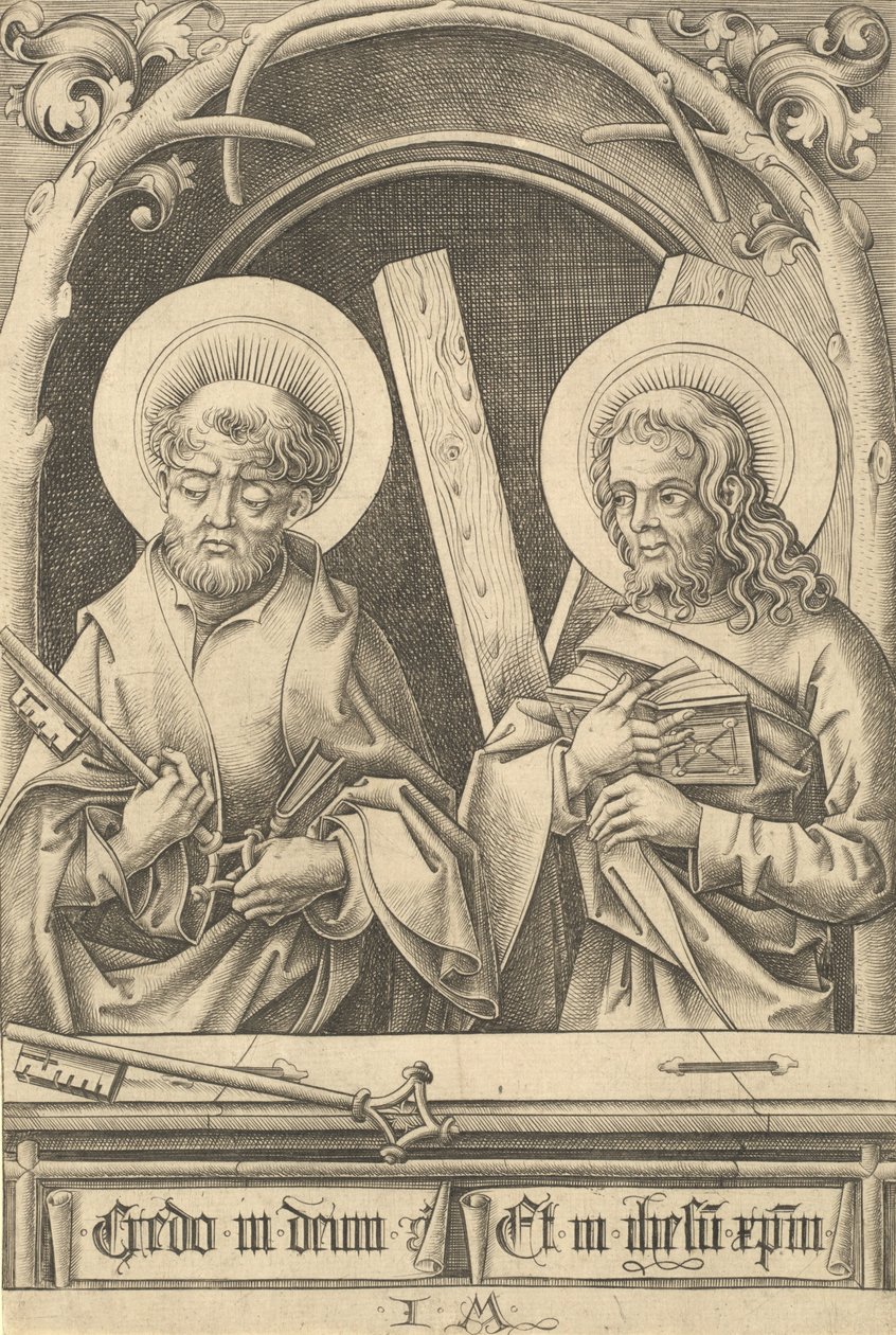 Świętych Piotra i Andrzeja, c. 14801485. autorstwa Israhel van Meckenem