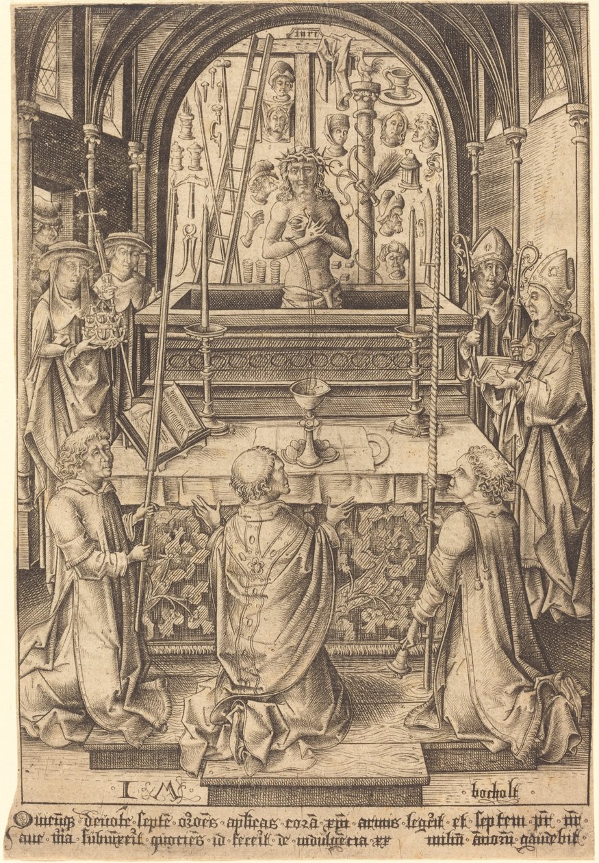 Msza św. 14801485. autorstwa Israhel van Meckenem