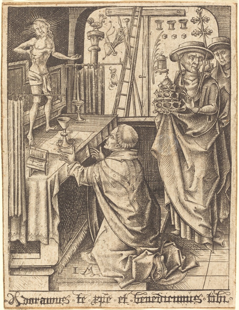 Msza św. 14801490. autorstwa Israhel van Meckenem