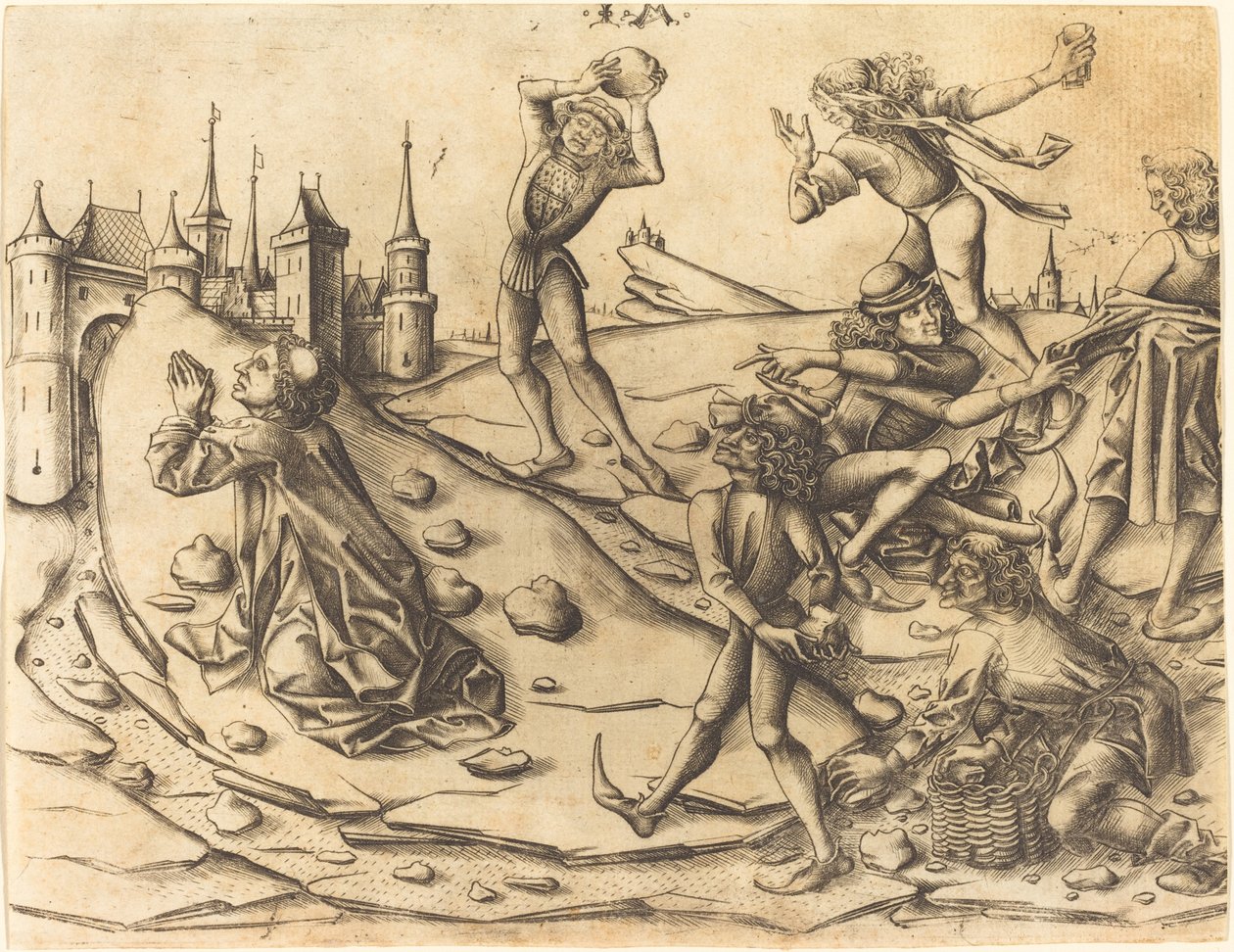 Ukamienowanie św. 1470. autorstwa Israhel van Meckenem