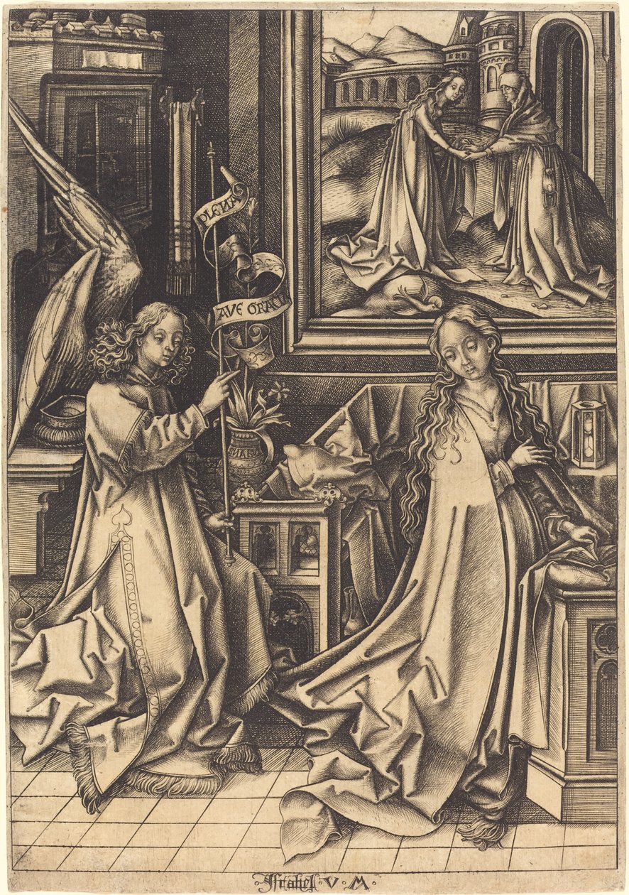 Zwiastowanie autorstwa Israhel van Meckenem after Hans Holbein the Elder