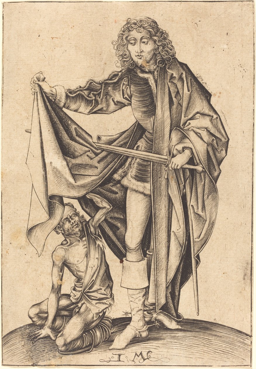 święty Marcin autorstwa Israhel van Meckenem after Martin Schongauer