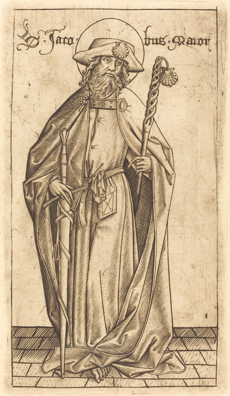 Św. Jakub Wielki autorstwa Israhel van Meckenem after Master E.S.