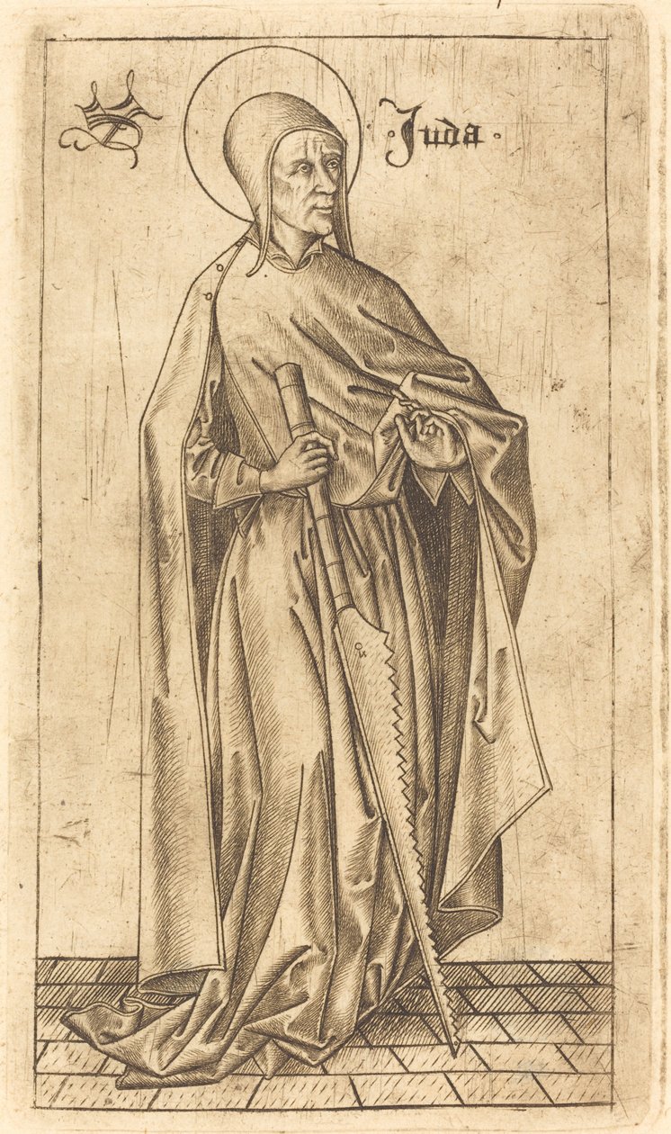 Św. Szymon Zeloci (?) czy Św. Judasz Tadeusz (?) autorstwa Israhel van Meckenem after Master E.S.