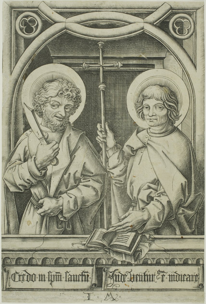 Święty Bartłomiej i święty Filip z Dwunastu Apostołów autorstwa Israhel van Meckenem the younger