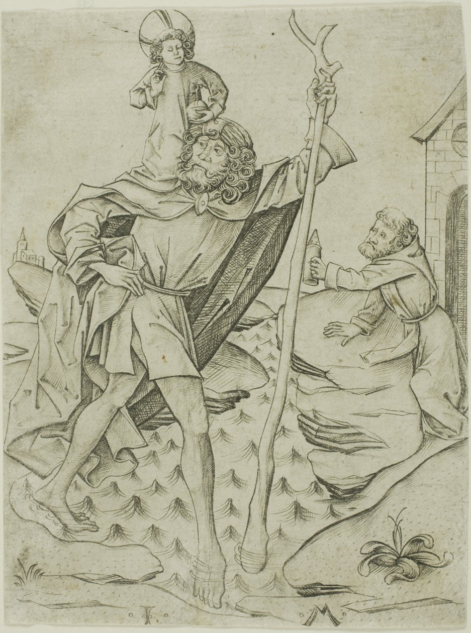 Święty Krzysztof autorstwa Israhel van Meckenem the younger