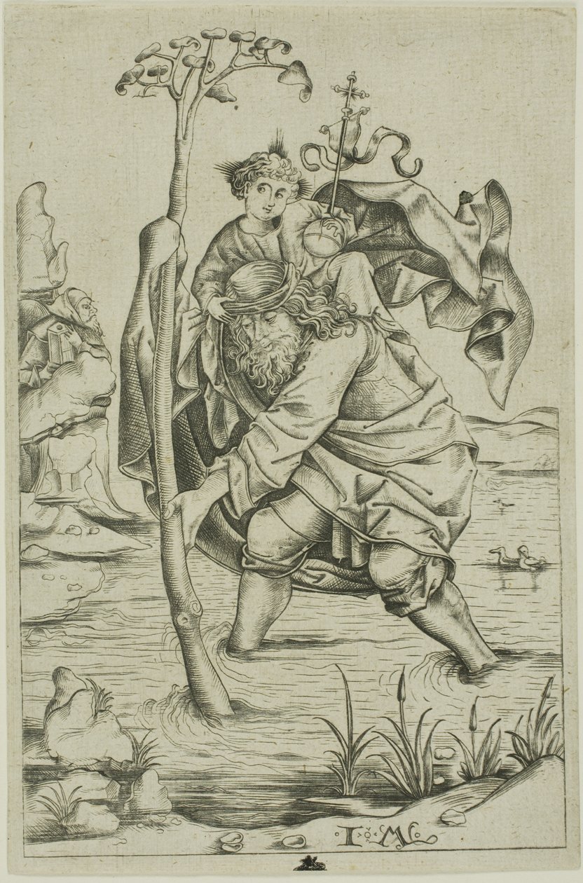 Święty Krzysztof autorstwa Israhel van Meckenem the younger