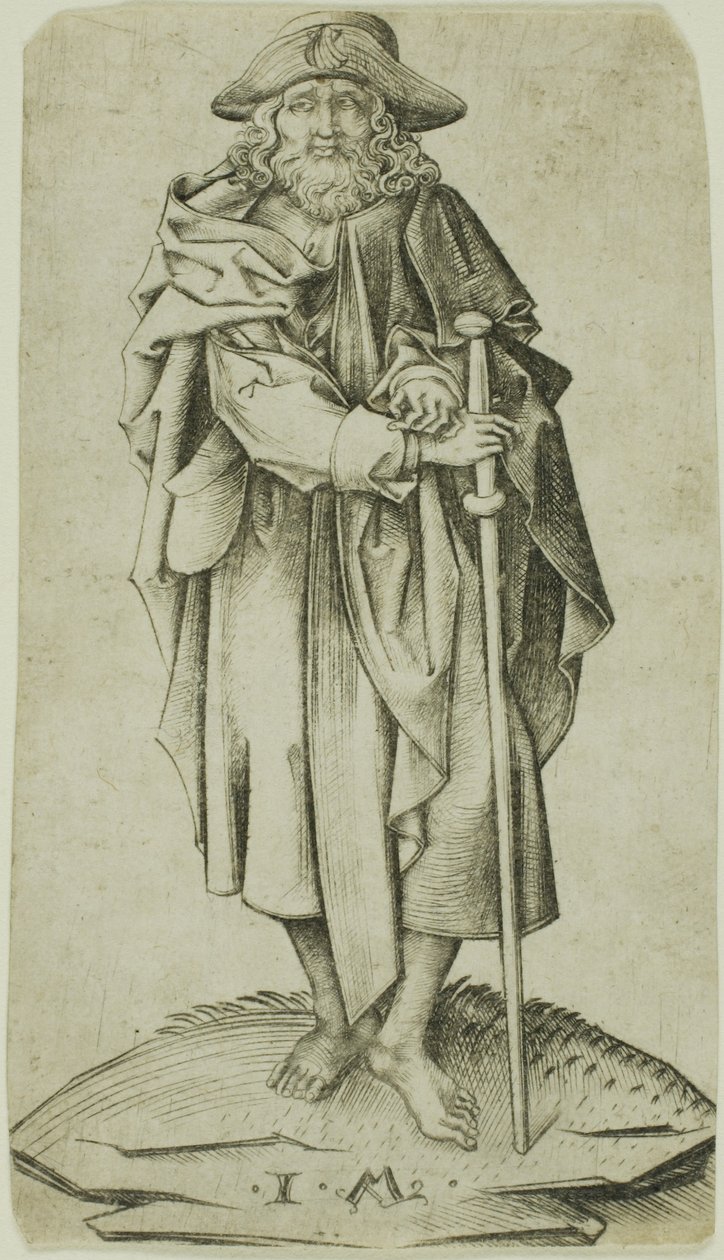 Święty Jakub Większy, od Chrystusa i Apostołów autorstwa Israhel van Meckenem the younger