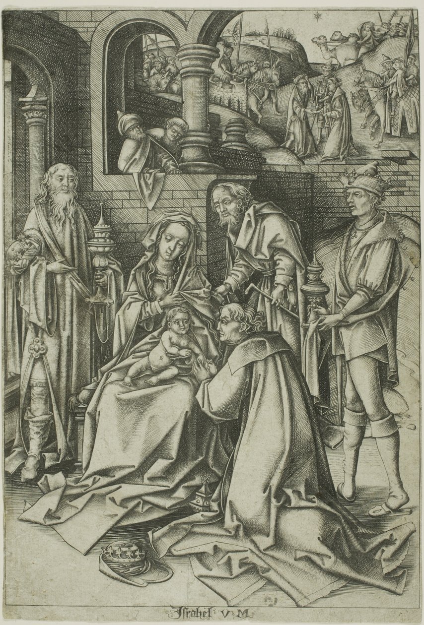Adoracja Trzech Króli autorstwa Israhel van Meckenem the younger