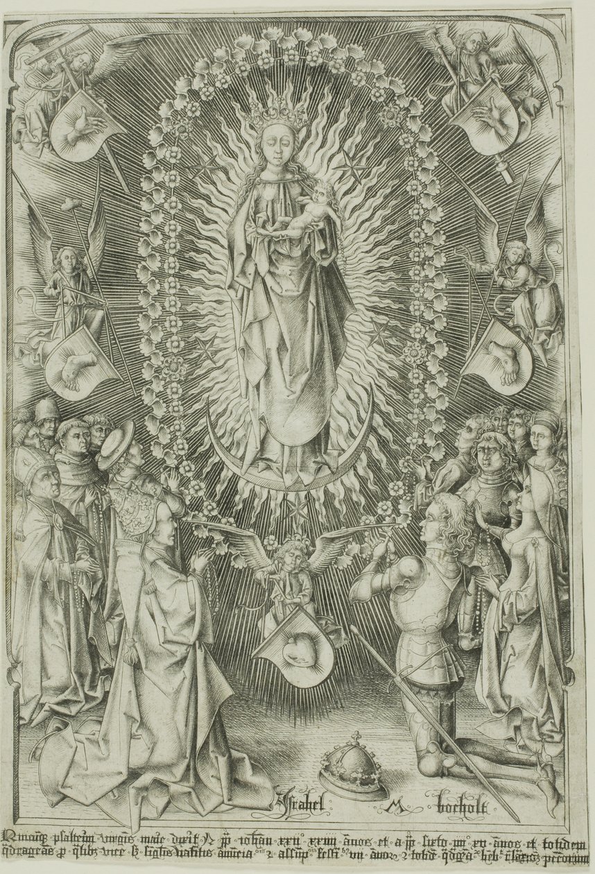 Madonna Różańcowa autorstwa Israhel van Meckenem the younger