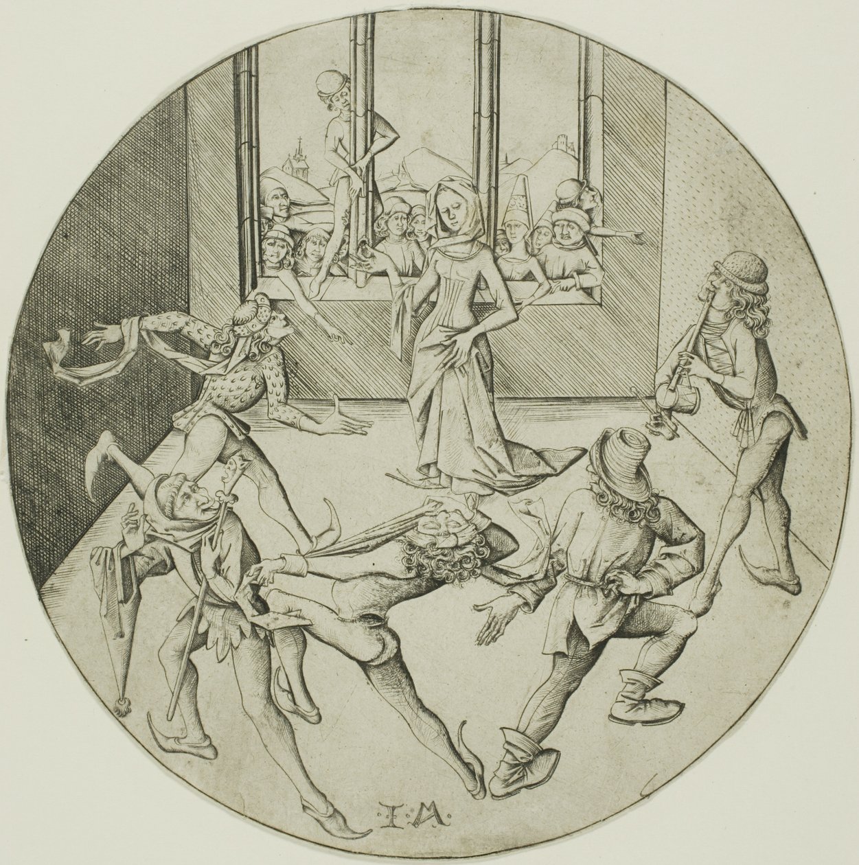 Tancerze Morris autorstwa Israhel van Meckenem the younger