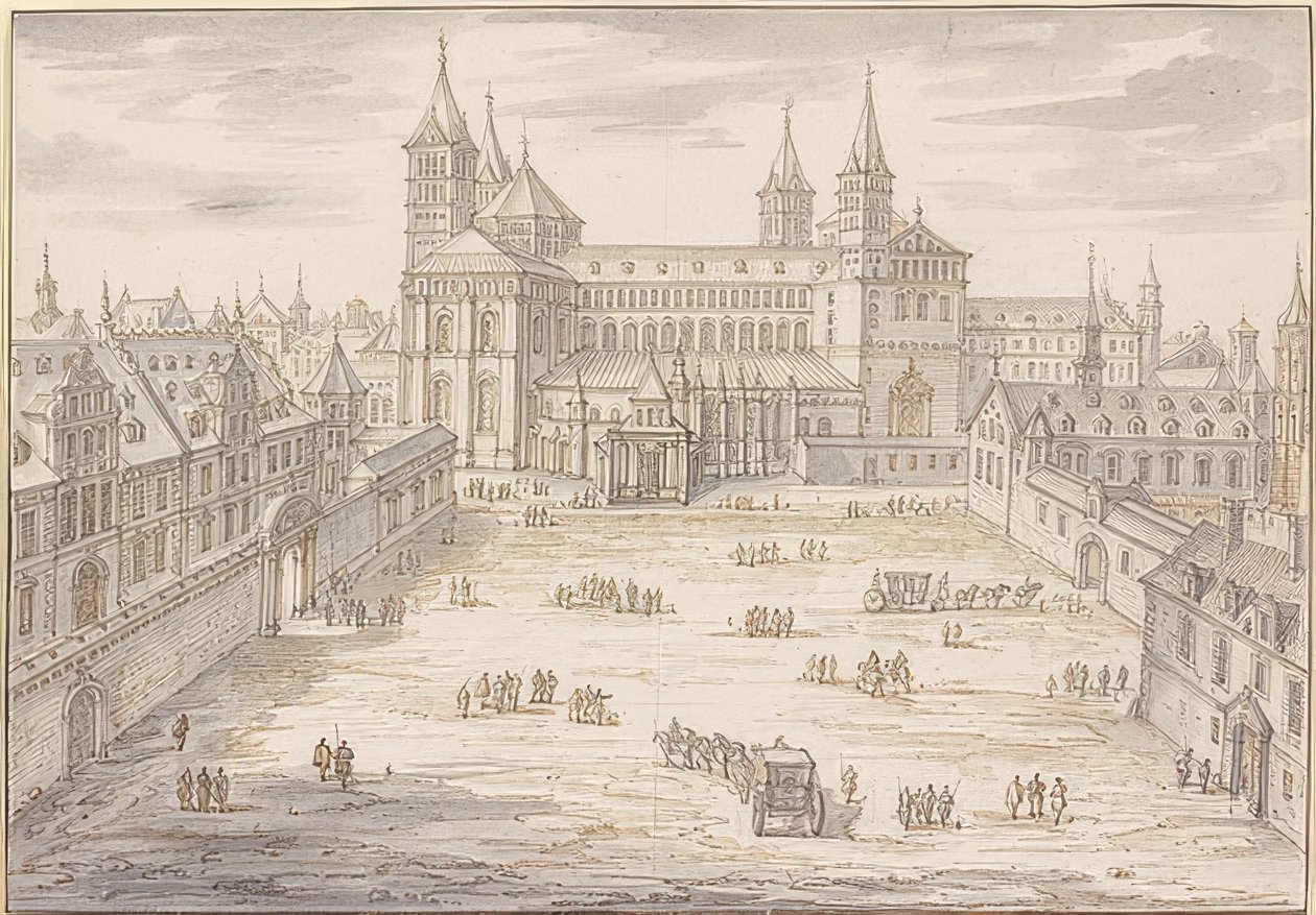 Katedra w Speyer i Pałac Biskupów. 1621 autorstwa Israël Silvestre
