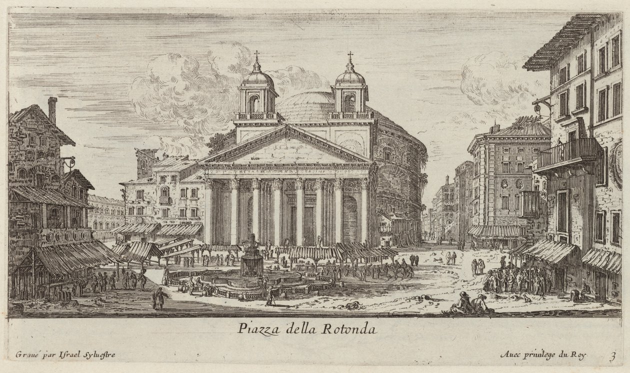 Piazza della Rotonda autorstwa Israël Silvestre