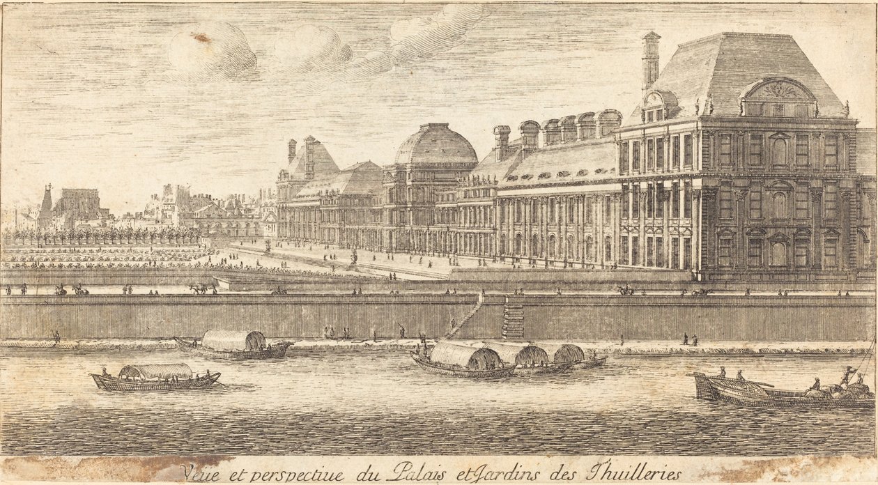 Veue et Perspective du Palais et Jardins des Tuileries autorstwa Israël Silvestre