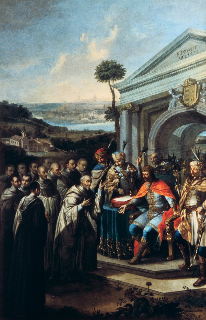 Bela III założenie klasztoru cystersów w Szentgotthard w latach 1183 1795-1796 autorstwa Istvan Dorfmeister