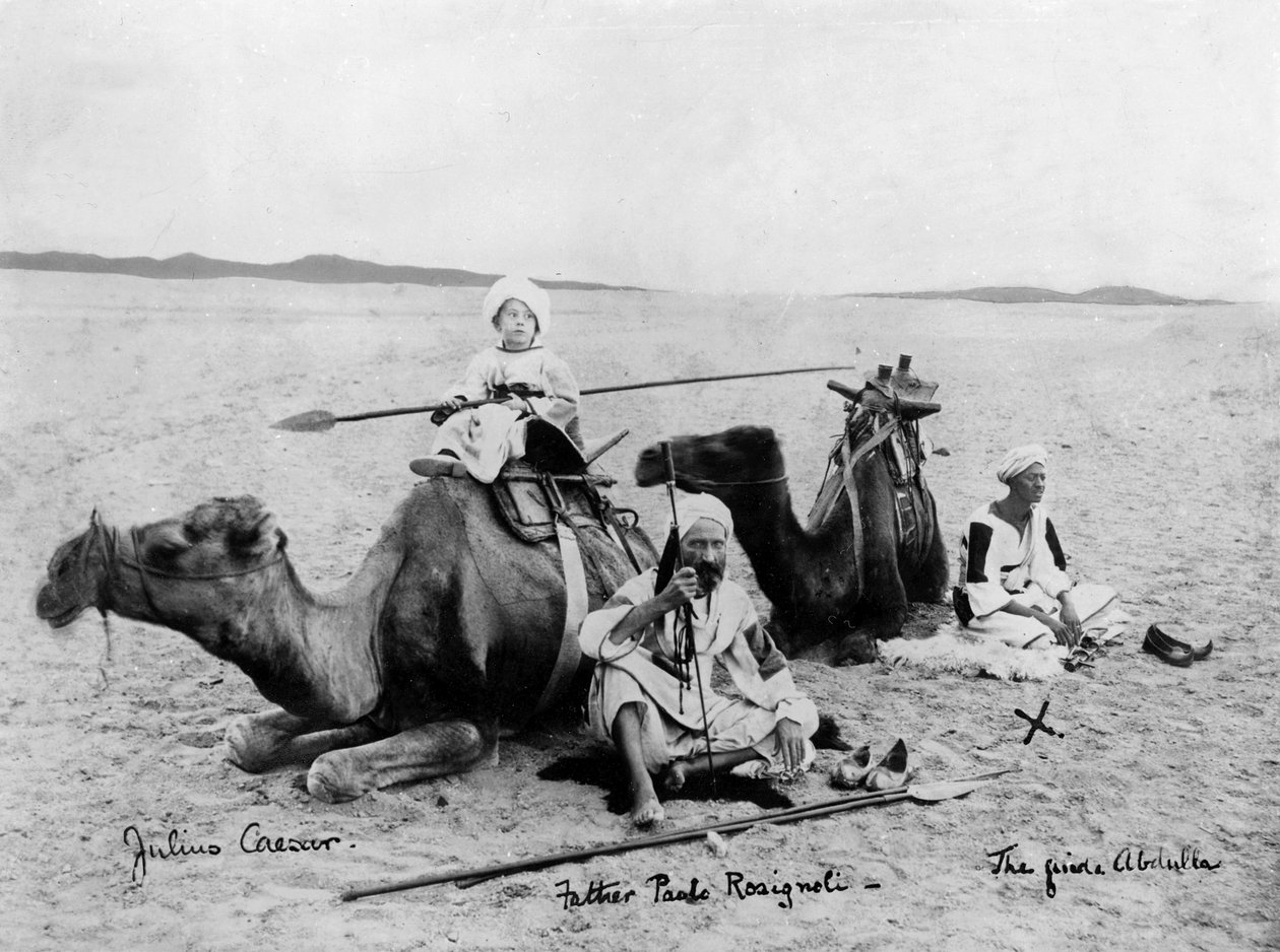 Ojciec Paolo Rosignoli w Afryce, ok. 1885 autorstwa Italian Photographer