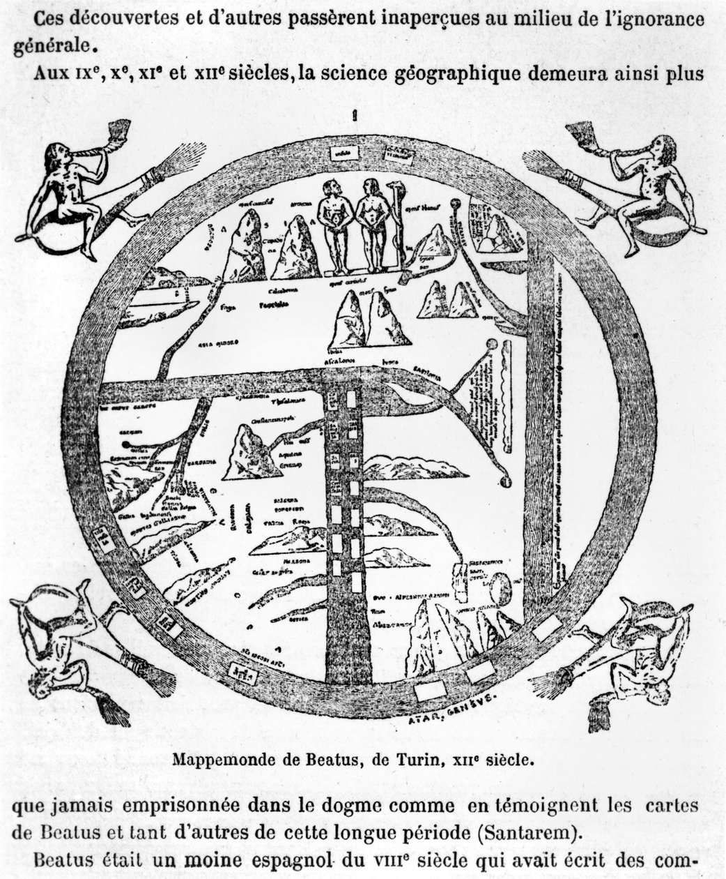Błogosławiony mappamundi Turynu autorstwa Italian School