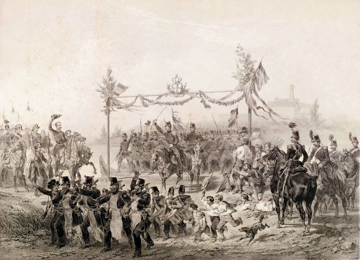 Charles-Albert I (1798-1849) książę Carignan odpowiedzialny za armię piemoncką przekraczającą Tessin autorstwa Italian School
