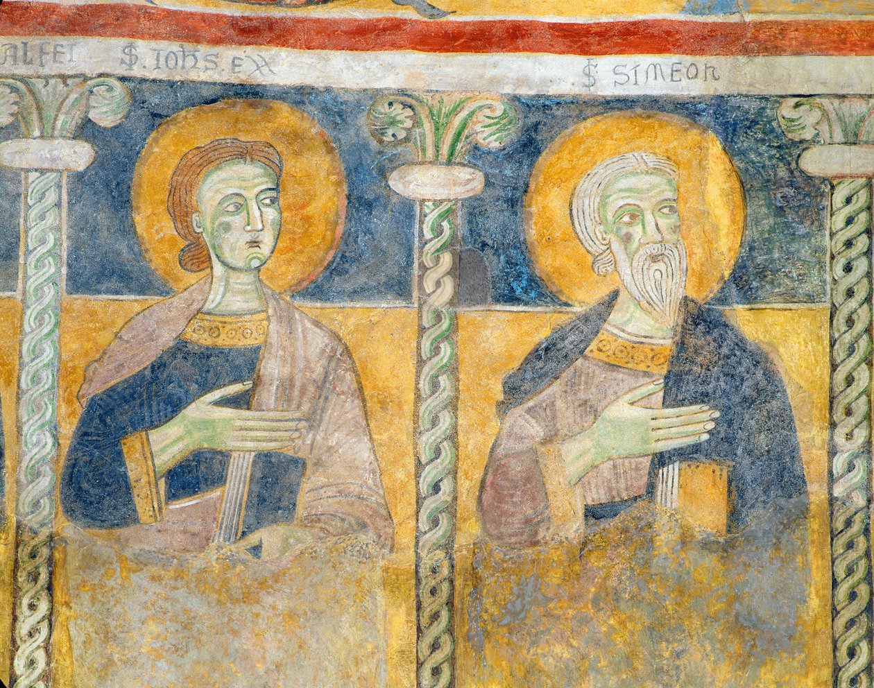 Fragment św. Jana Ewangelisty i św. Szymona autorstwa Italian School