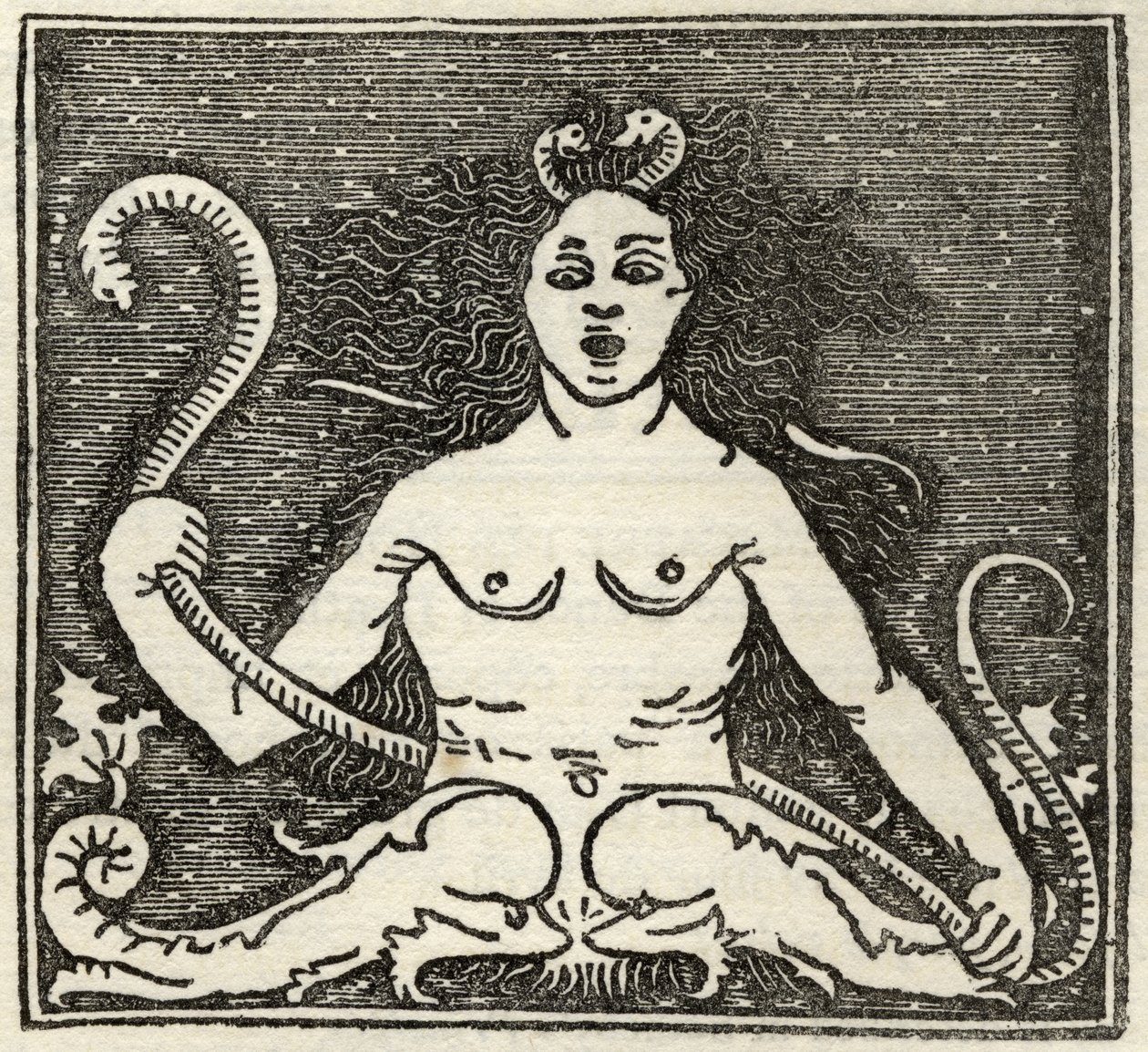 Figure of Medusa, z „Katalogu kolekcji rycin, sztychów i drzeworytów” Richarda Fishera, opublikowane w 1879 r. autorstwa Italian School