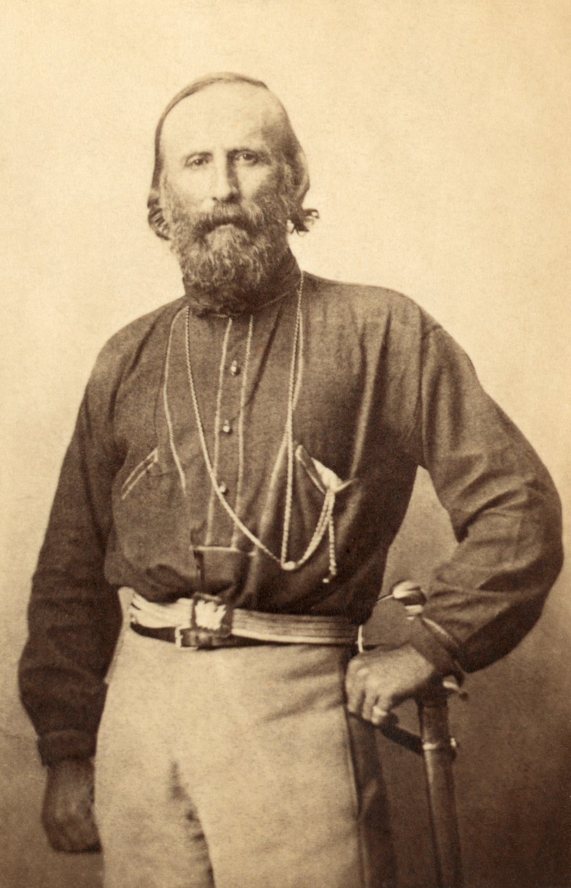 Giuseppe Garibaldi, z XIX-wiecznej fotografii autorstwa Italian School