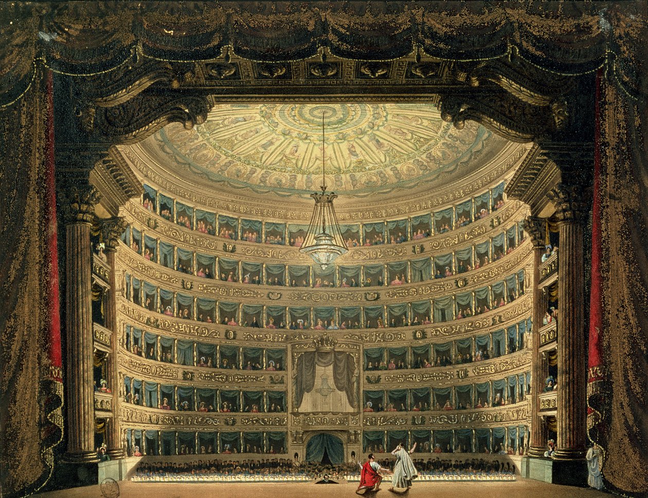 La Scala, Mediolan, podczas spektaklu autorstwa Italian School