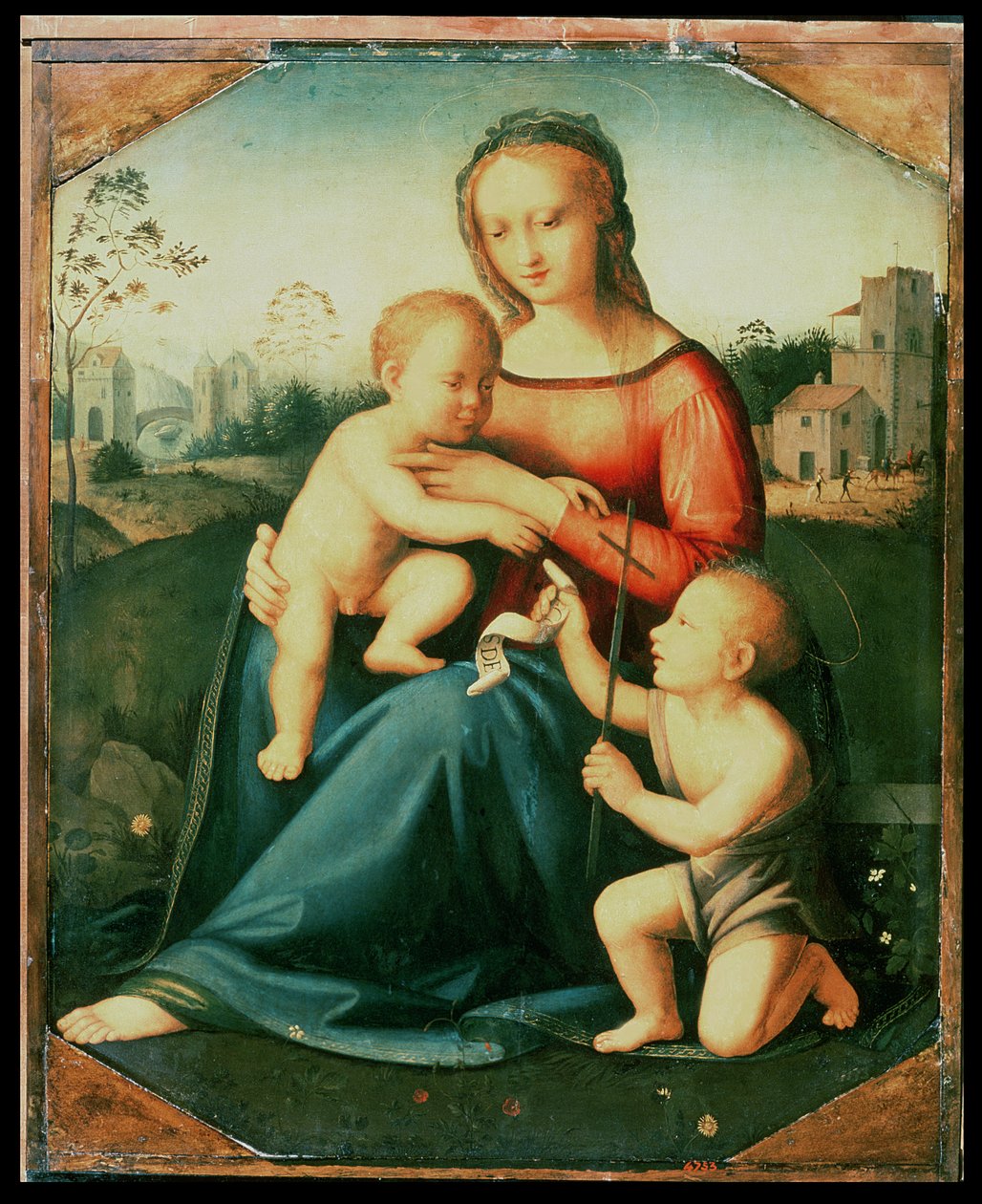 Madonna z Dzieciątkiem ze św. Janem Chrzcicielem autorstwa Italian School