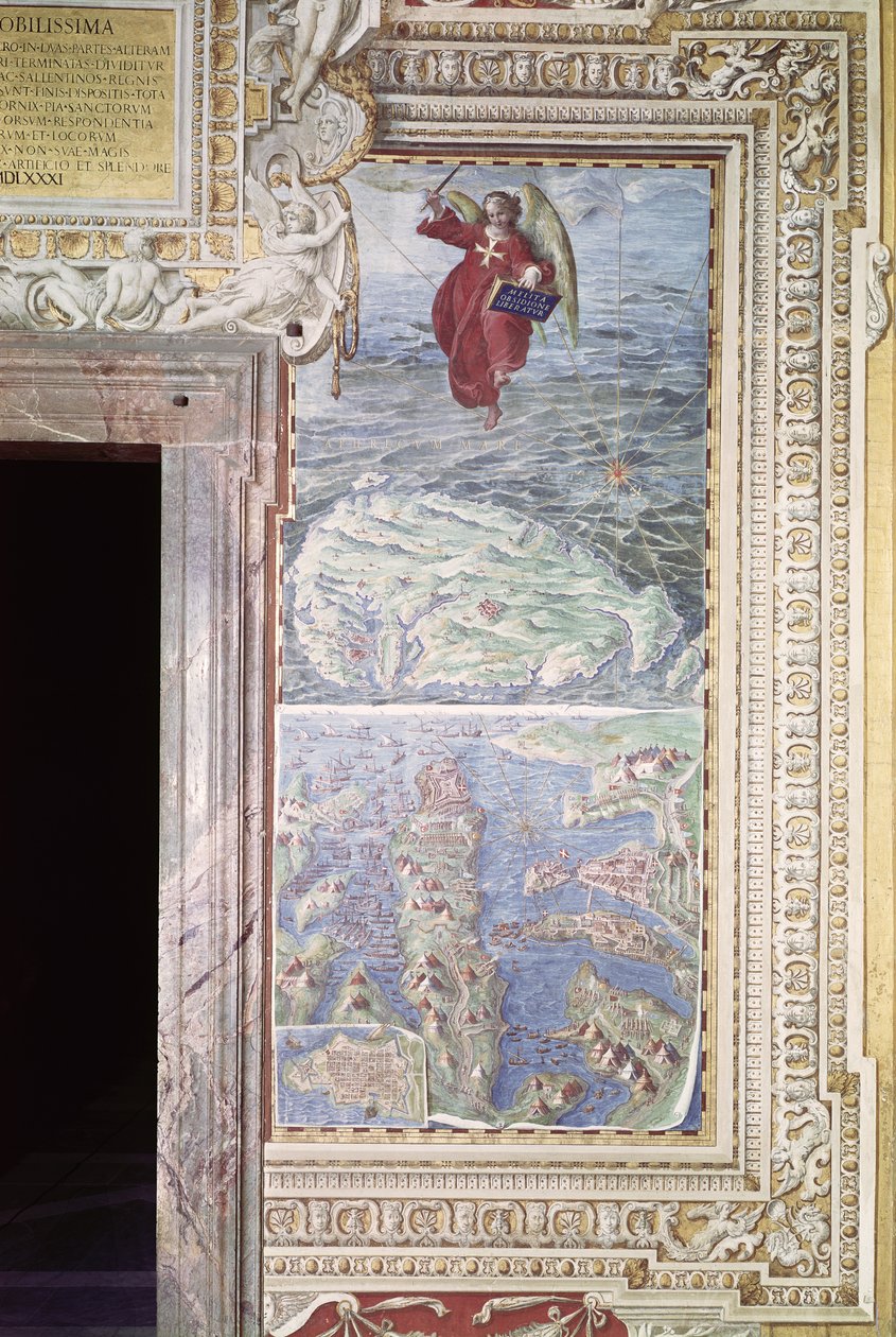 Mapa Malty, szczegół z „Galleria delle Carte Geografiche”, 1580-83 (szczegóły patrz 259885) autorstwa Italian School