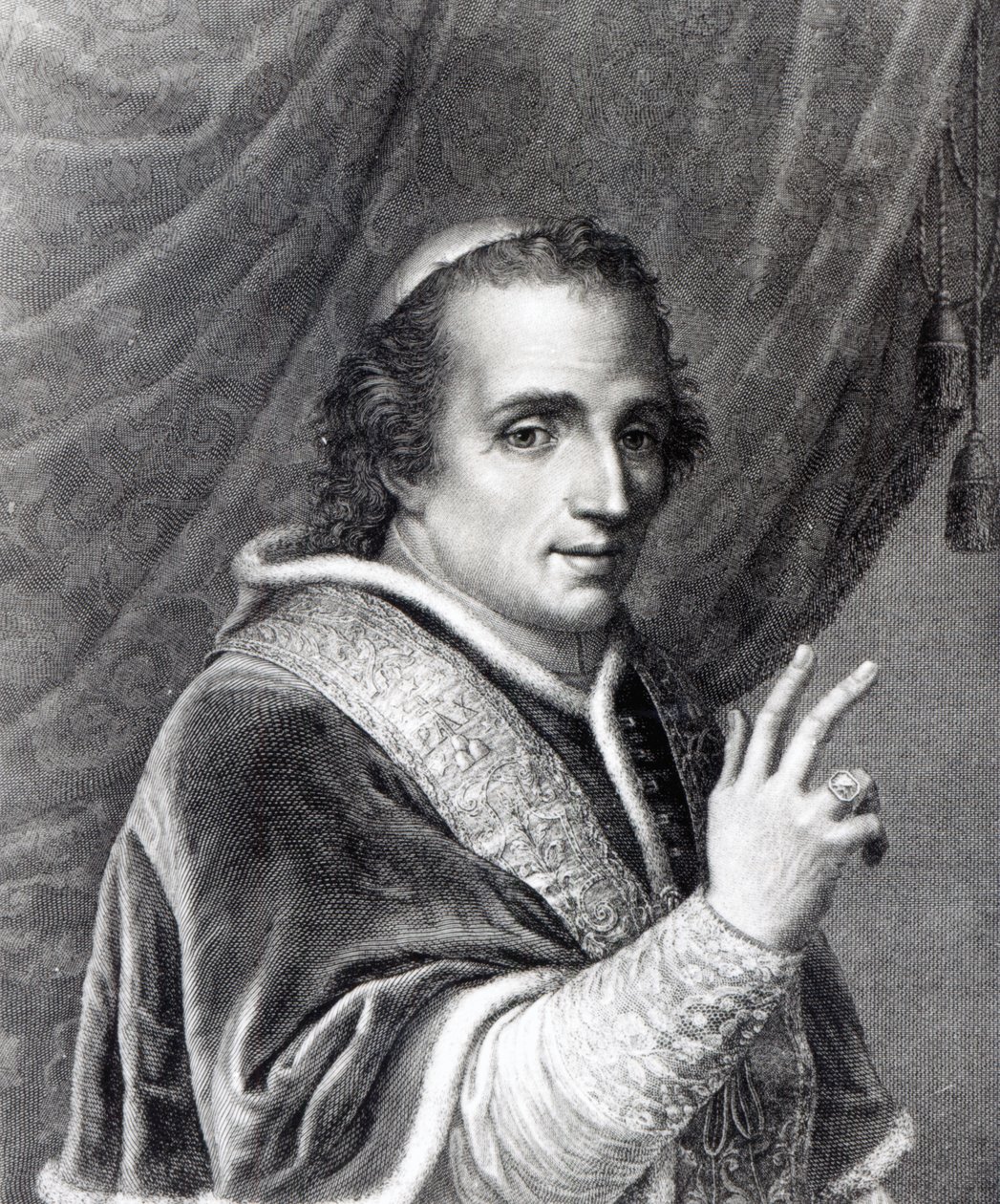 Papież Pius VII, grawerowany przez Rafaello Morghen autorstwa Italian School