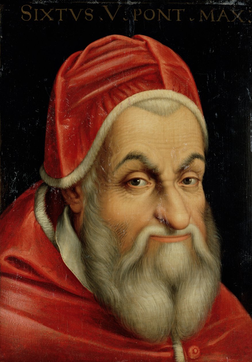 Papież Sykstus V (1520-90) autorstwa Italian School