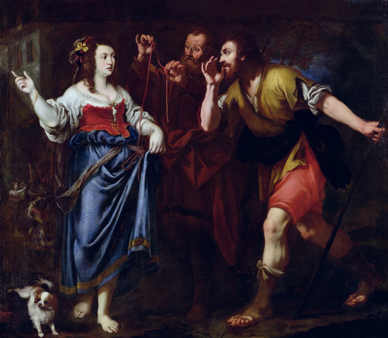 Rahab i the Wysłannik Joshua autorstwa Italian School