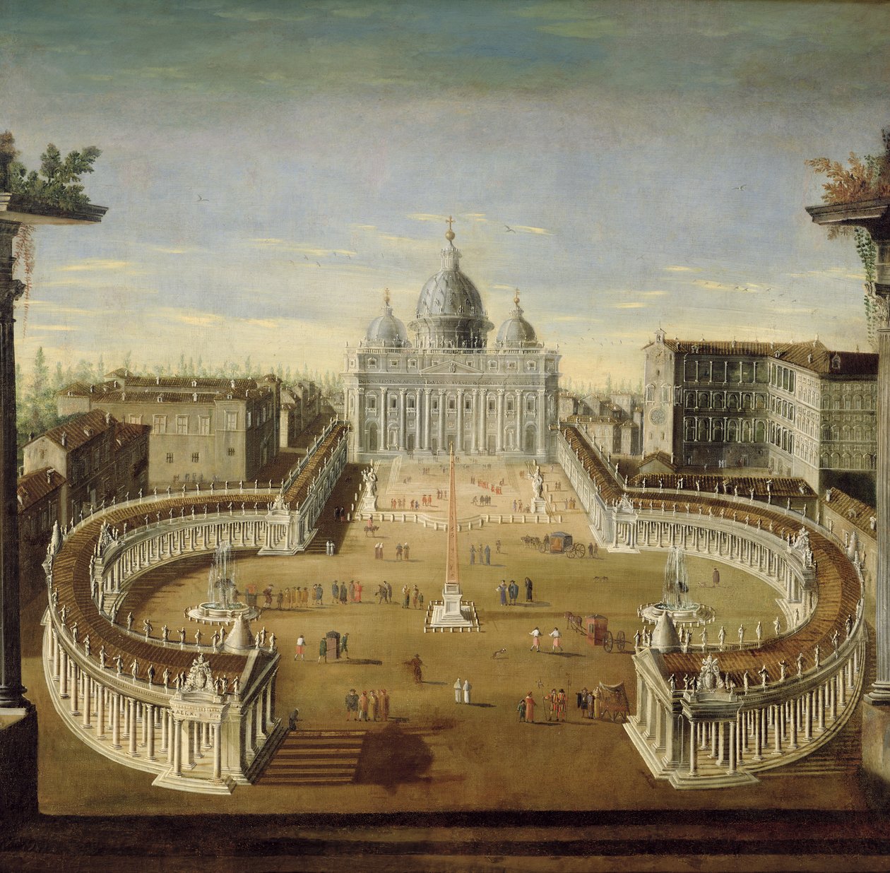 Widok św. Piotra, Rzym, 1665 autorstwa Italian School