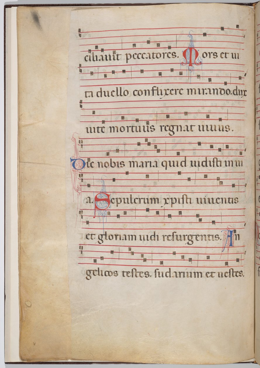 Karta 6 z fragmentu antyfonalnego (verso) autorstwa Italian 13th Century