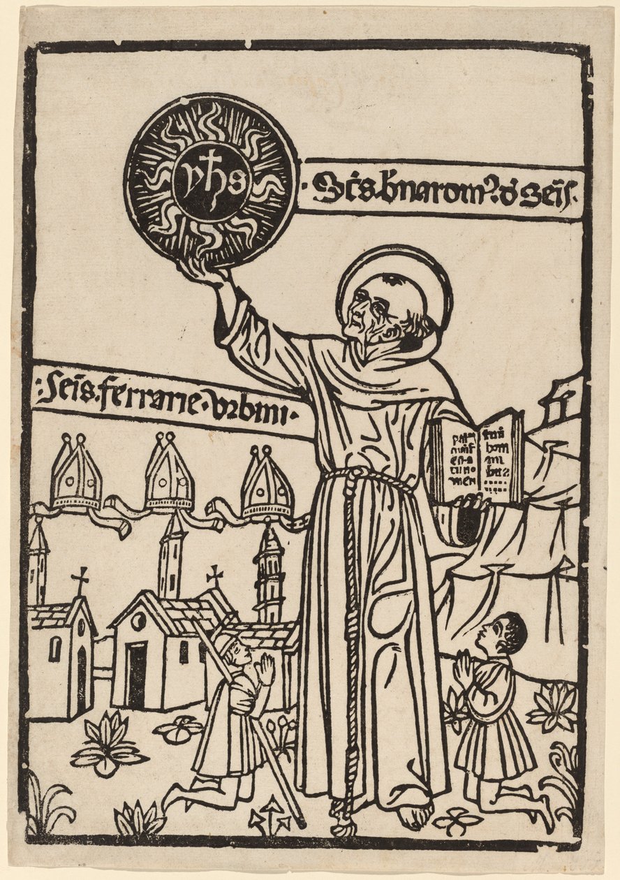 Św. Bernardyn ze Sieny autorstwa Italian 15th Century