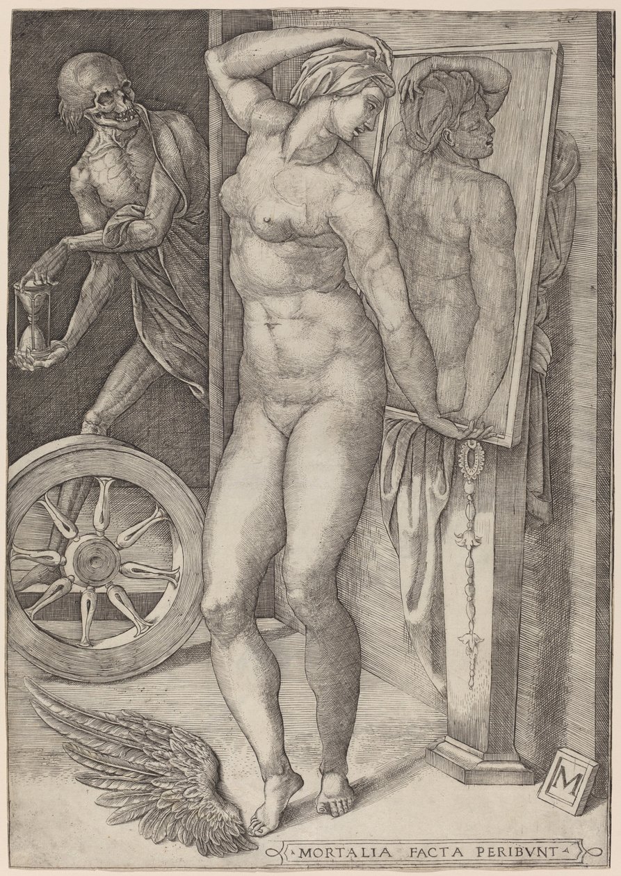 Alegoria próżności (Śmierć zaskakująca kobietę) autorstwa Italian 16th Century