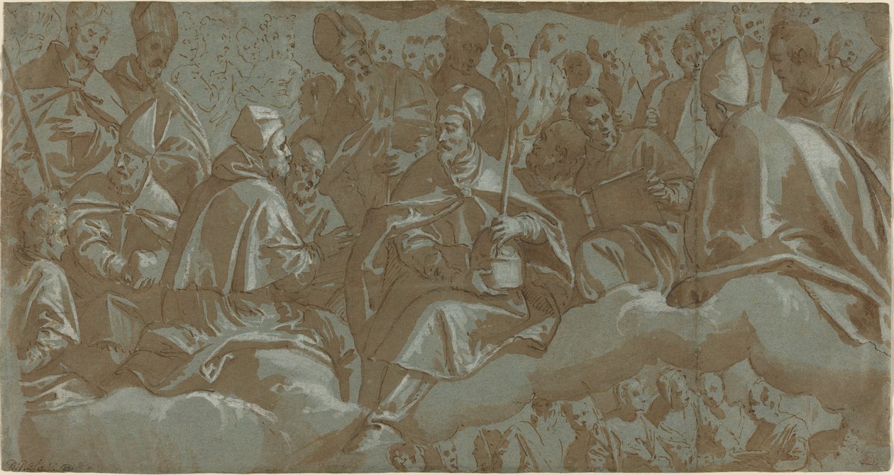 Święci na chmurach autorstwa Italian 16th Century