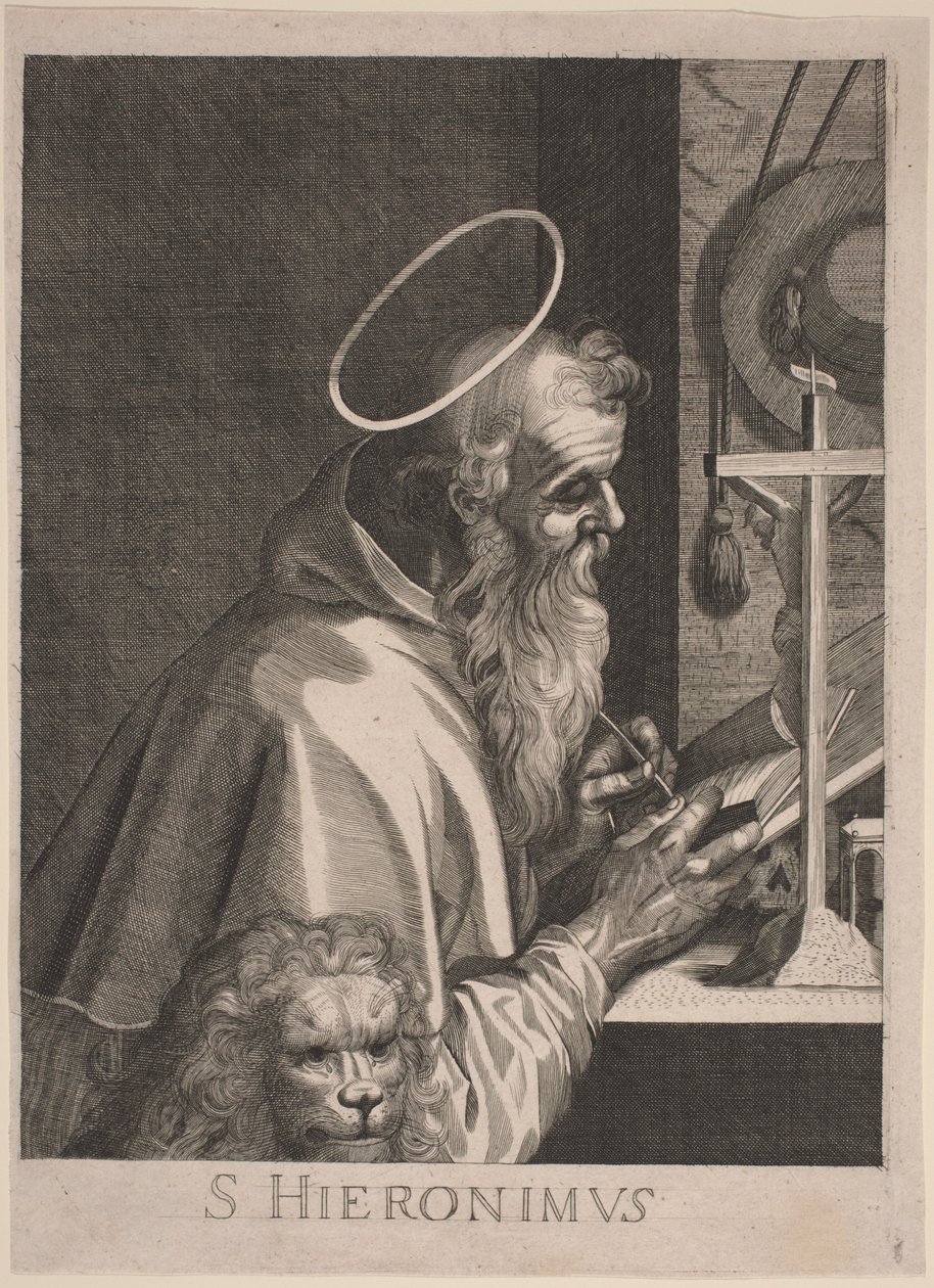 Święty Hieronim autorstwa Italian 17th Century, after Aegidius Sadeler II