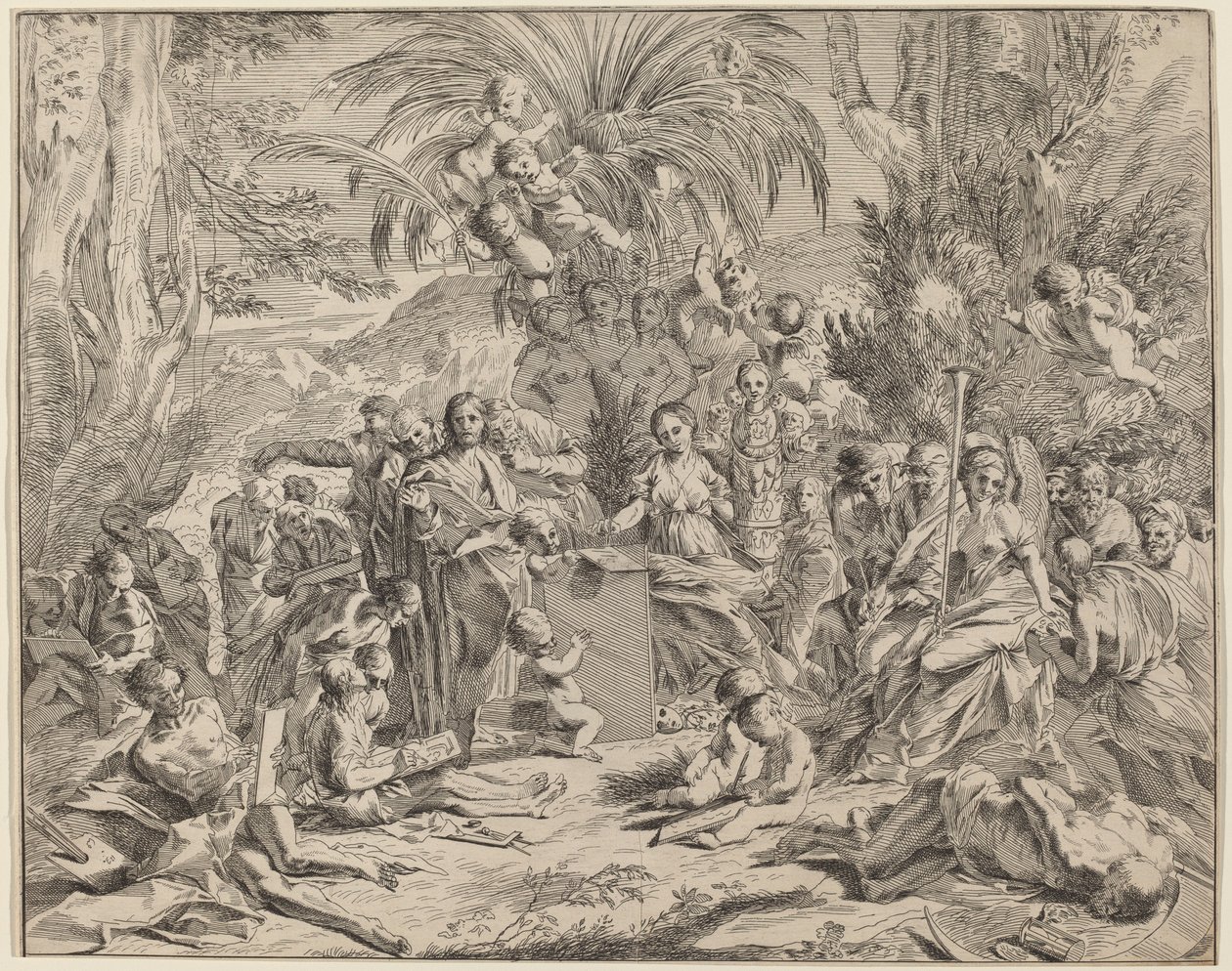 Alegoria malarstwa autorstwa Italian 17th Century, after Pietro Testa