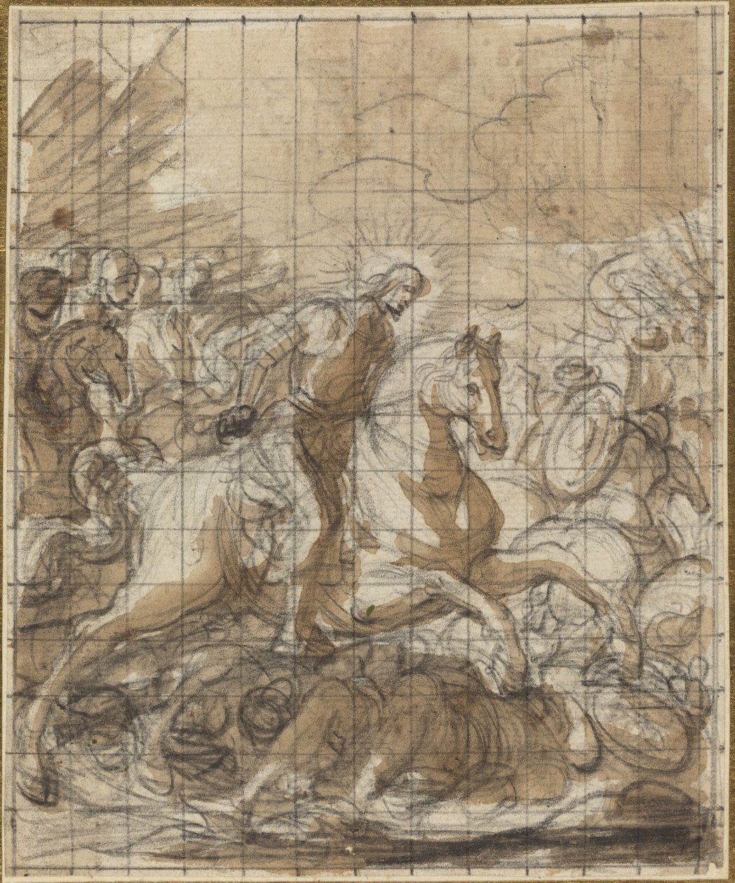Święty Jakub pokonujący niewiernych autorstwa Italian 17th or 18th Century