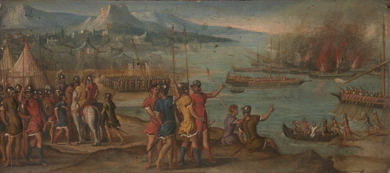 Bitwa morska, c. 1580 autorstwa Italian Master