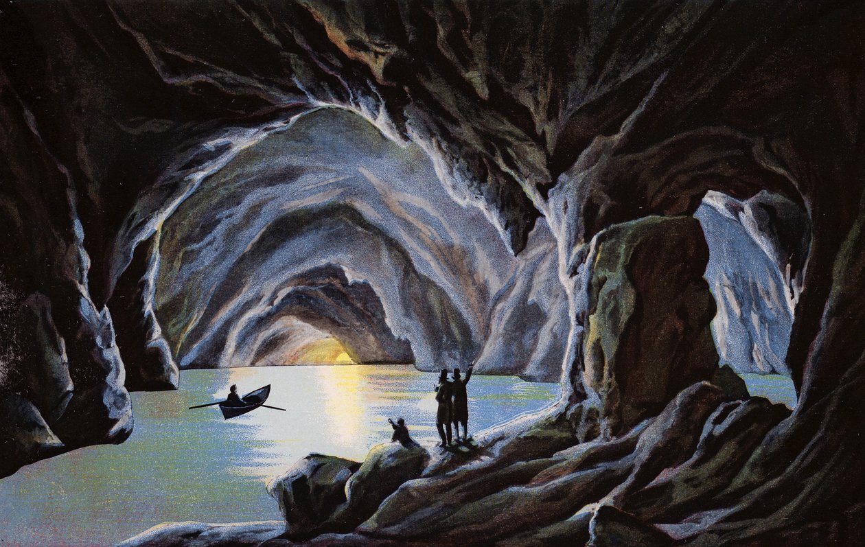 Capri, Błękitna Grota (zdjęcie kolorowe) autorstwa Italian Photographer