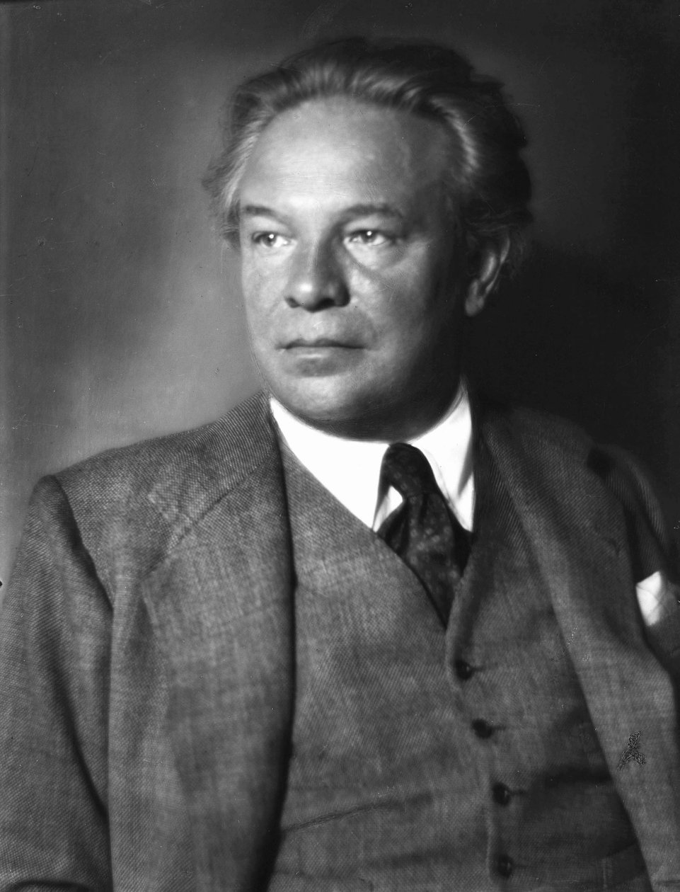 Ottorino Respighi (zdjęcie czarno-białe) autorstwa Italian Photographer