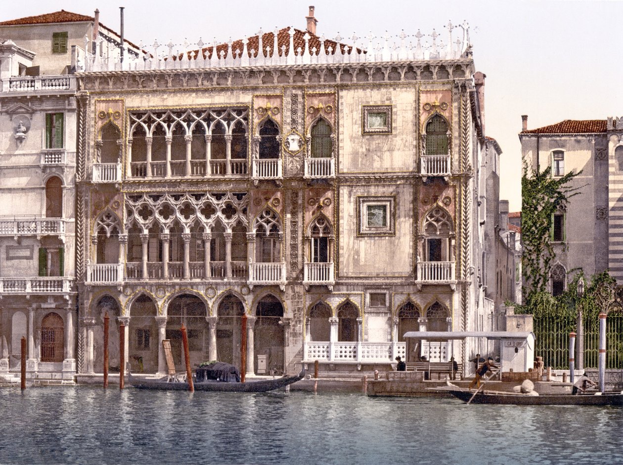 Palazzo Santa Sofia, czyli Ca doro na Canale Grande w Wenecji, 1890-1900 autorstwa Italian Photographer