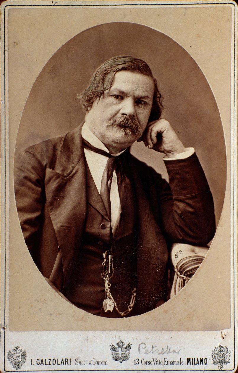 Portret Enrico (Errico) Petrelli (1813-1877) włoskiego kompozytora operowego autorstwa Italian Photographer
