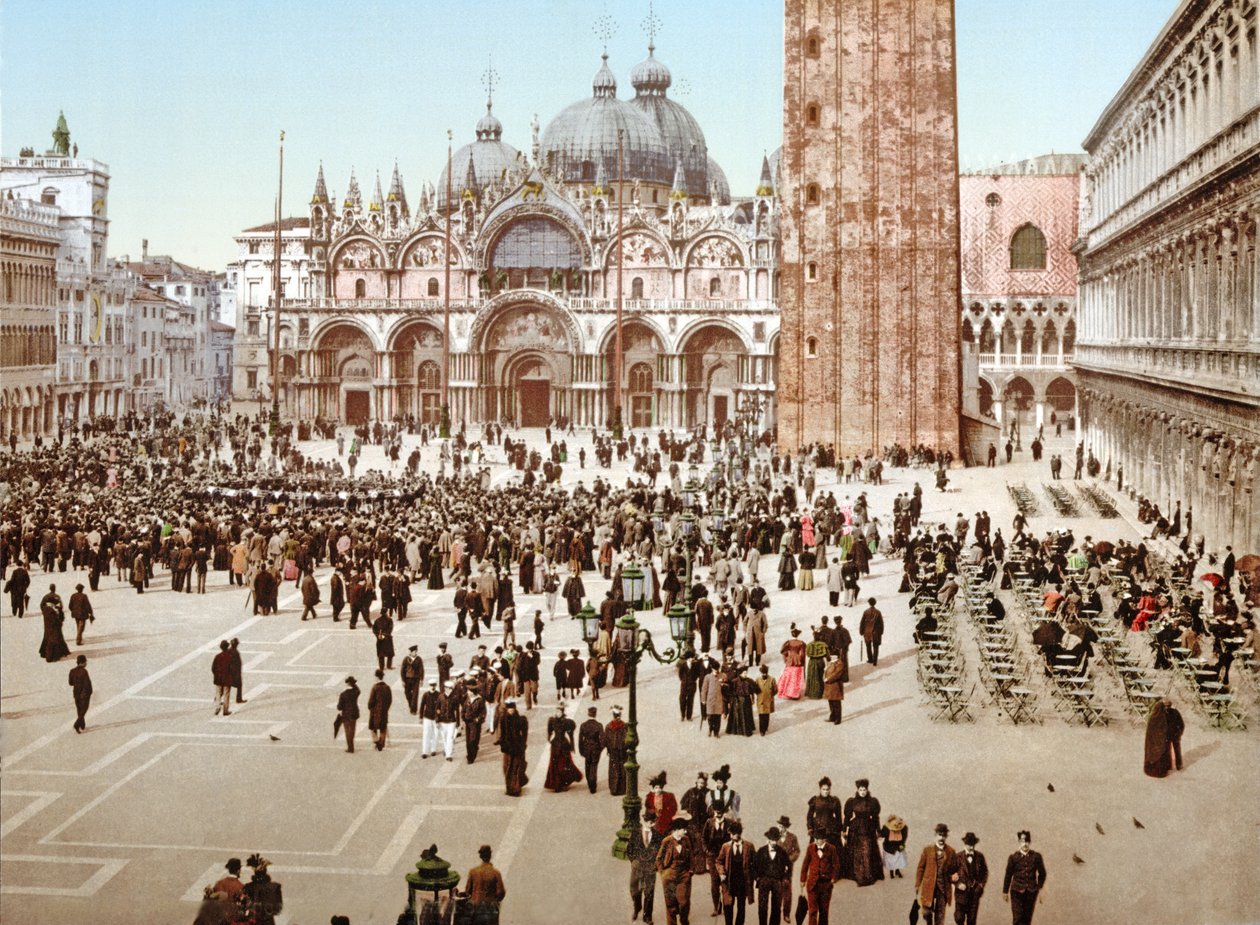 Plac św. Marka, Wenecja, 1890-1900 autorstwa Italian Photographer