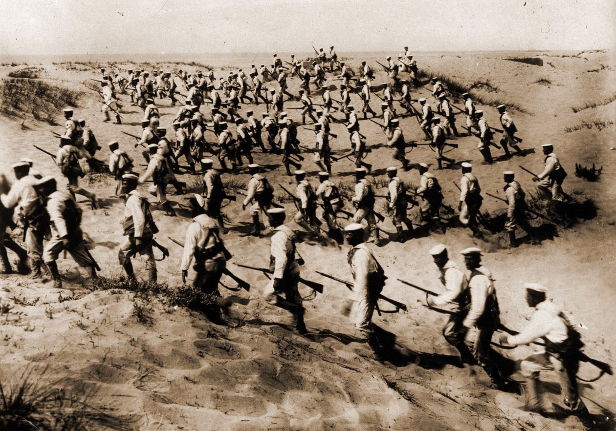Włoskie lądowanie w Bengazi (lub Bengazi) (Libia) w języku cyrenejskim. autorstwa Italian Photographer