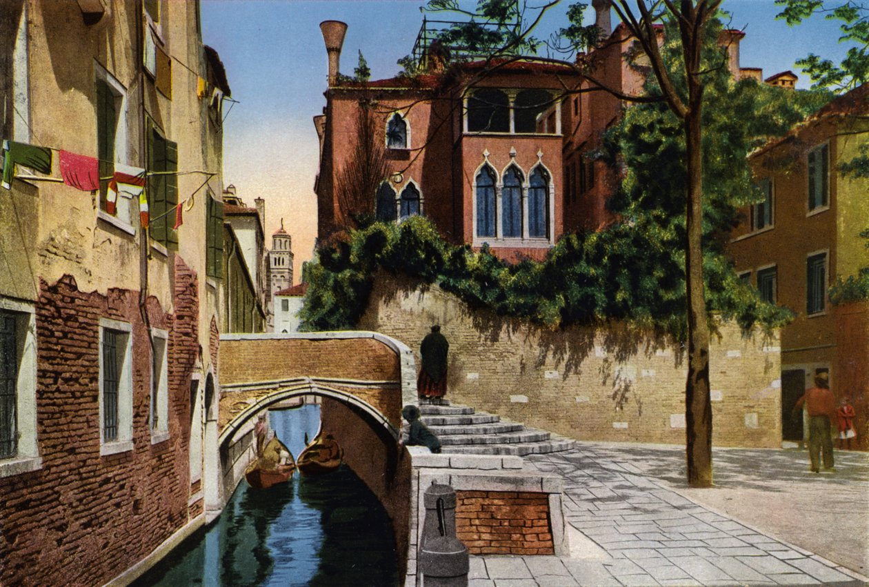 Venezia / Wenecja: Rio S Gregorio (kolorowe zdjęcie) autorstwa Italian Photographer